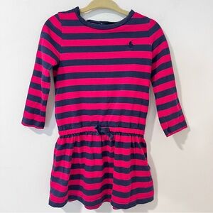 Ralph Lauren girls striped long sleeve dress
